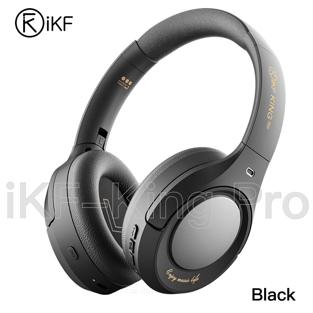iKF King Pro 3.0 Active Noise Cancelling Bluetooth Wireless Headphones Hi-Res Audio Normal Battery Life Mode 170H 38ms Low Latency Mode