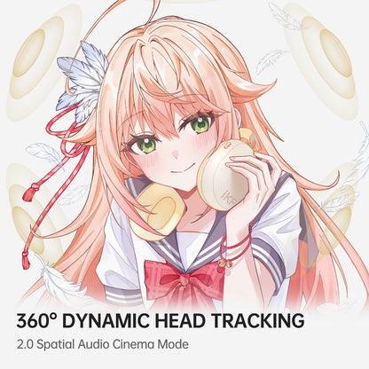 iKF Ling Wireless Bluetooth Headphones, Cartoon, Active Noise Reduction Headset, LDAC Hi-Res