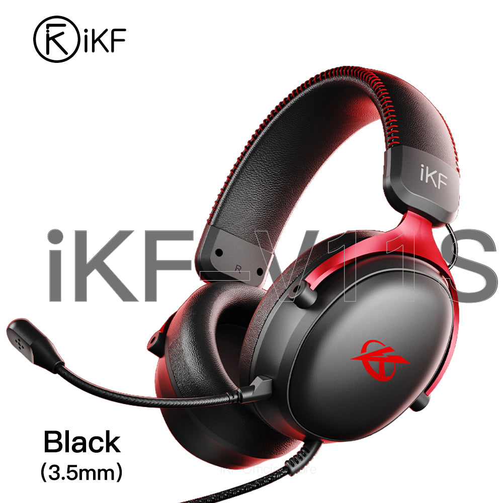 iKF V11S Wired Headphones Gaming Headset 7.1 Surround Sound Effect 3.5mm and USB for iOS/Android PC