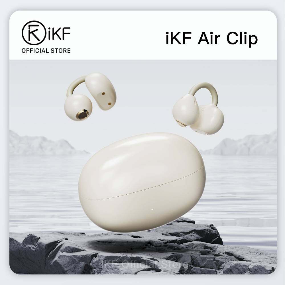 iKF Air Clip Open-Ear TWS Earbuds Wireless Air Conduction Earphones Sports Ear Clips ENC Calling Reducation DT6.0