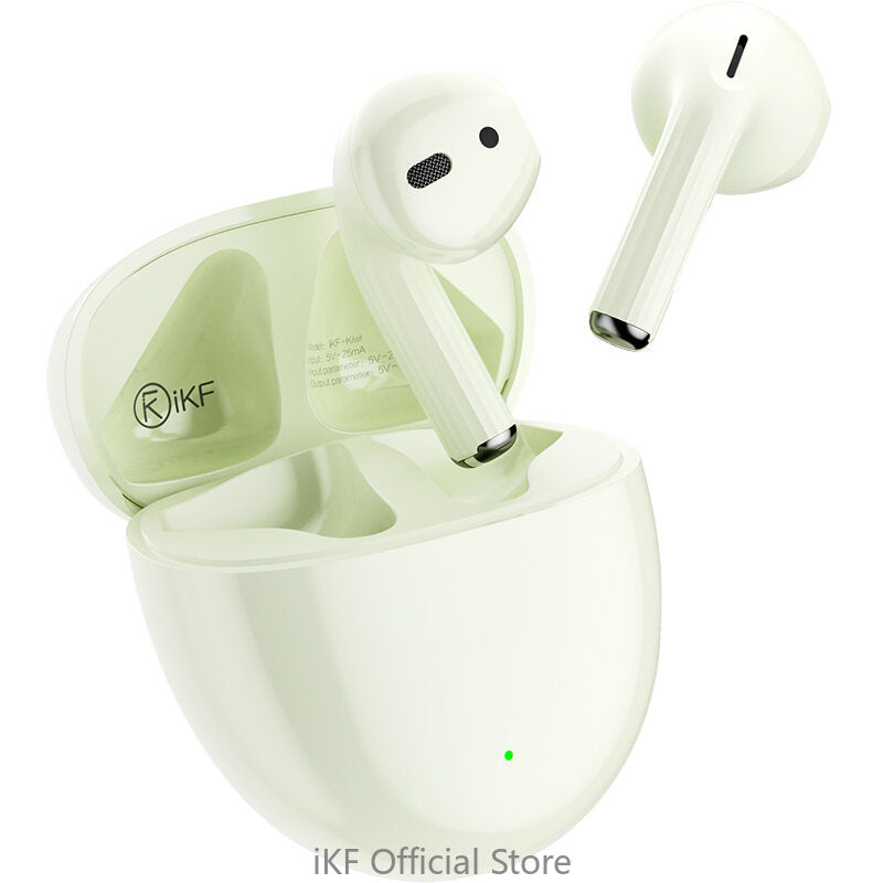 iKF Kiwi Mini Bluetooth Earbuds Wireless Sports 25 Battery Life, ENC Clear Call Semi-In-Ear Earphone