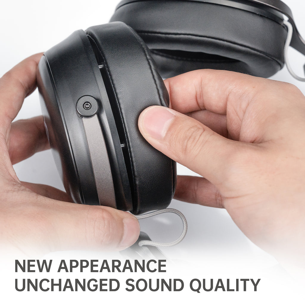 iKF V11 Pro High-end Headphones - Special Earmuffs Replaceable Ear Cushions. Soft Leather White and black.