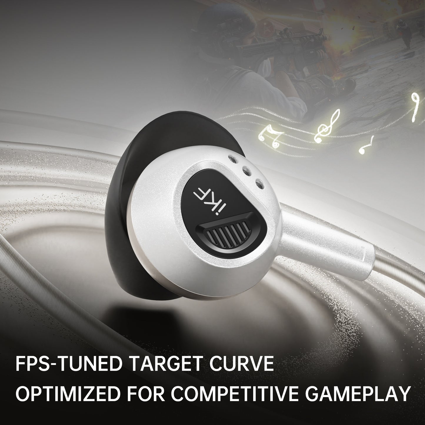 iKF Yanjing Wired Earphones Gaming Earbuds with Tactical Sound