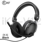 iKF V12 Wired Gaming Headset Over-Ear Headphones for 7.1 Surround Sound