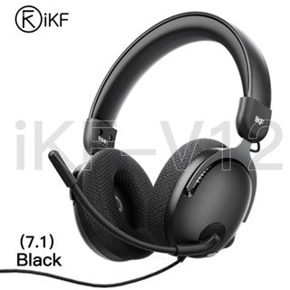 iKF V12 Gaming Headset Wired Over-Ear Headphones for 7.1 Surround Sound Compatible with Win/ PC