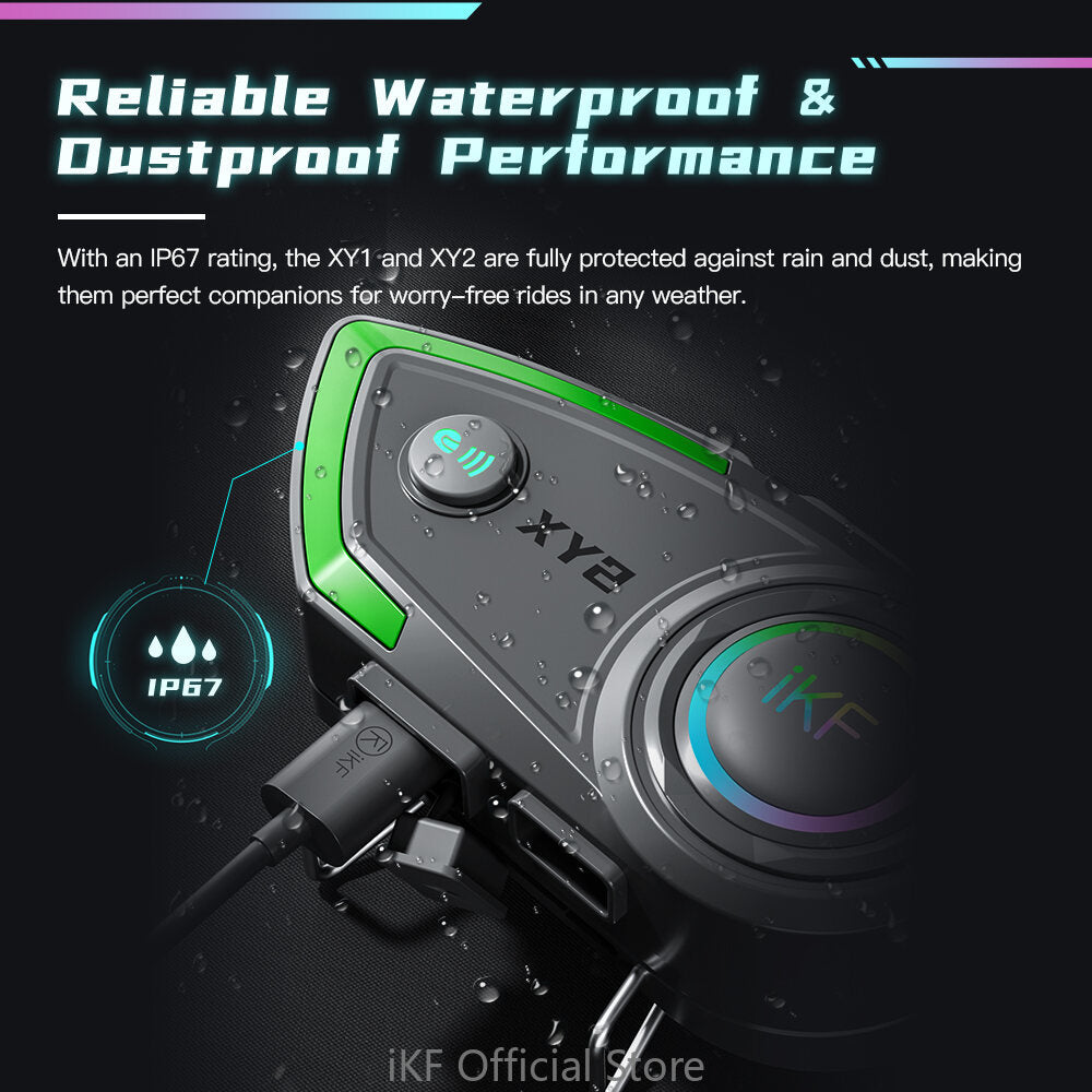 Waterproof IP67 Bluetooth Intercom for Motorcycle Helmet