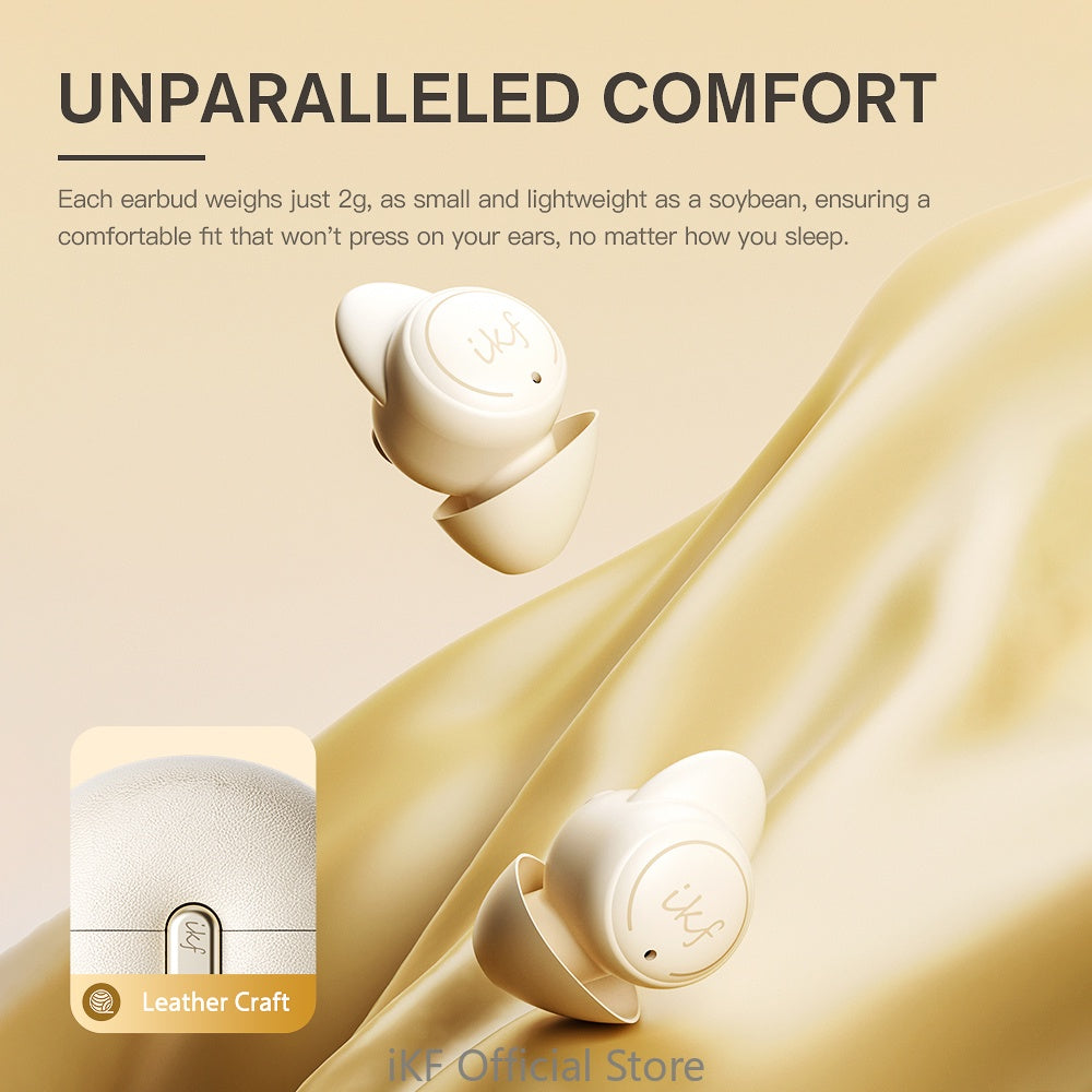 iKF Moon Pro Invisible Sleep  Wireless Earphones Noise Cancelling for Sleeping Quiet-Comfort Mini Sleep Bluetooth V5.3 Hidden Earbuds