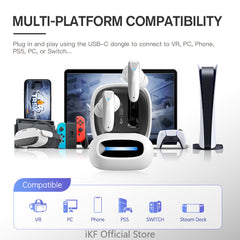 iKF G15 In-ear Wireless Bluetooth Earbuds Gaming Esports 2.4g Dual Mode Compatible with VR Switch PS5 pico Earphones