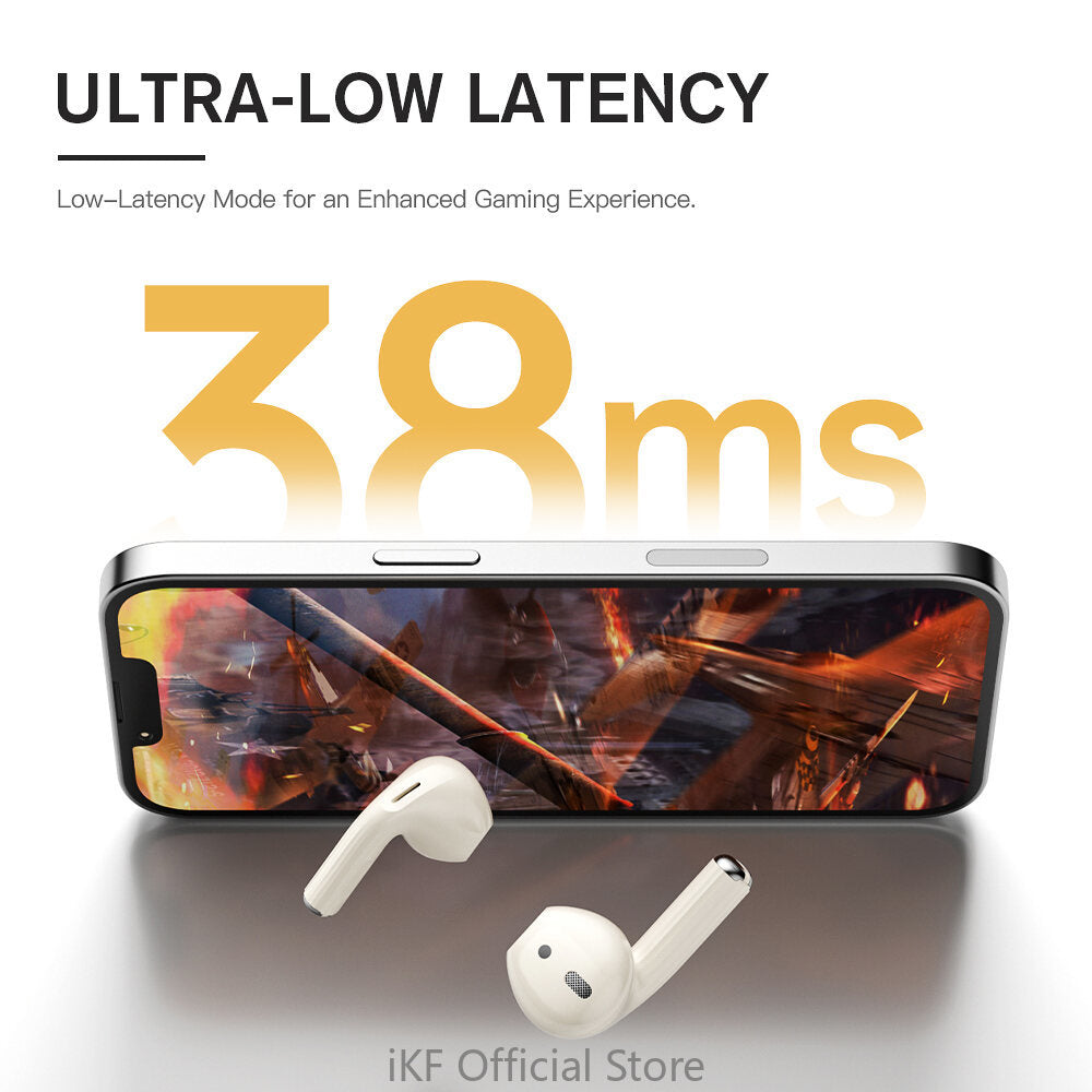 Auriculares inalámbricos iKF Kiwi Mini con Bluetooth, deportivos, con batería de 25 mAh y llamadas claras ENC. Auriculares semiinternos.