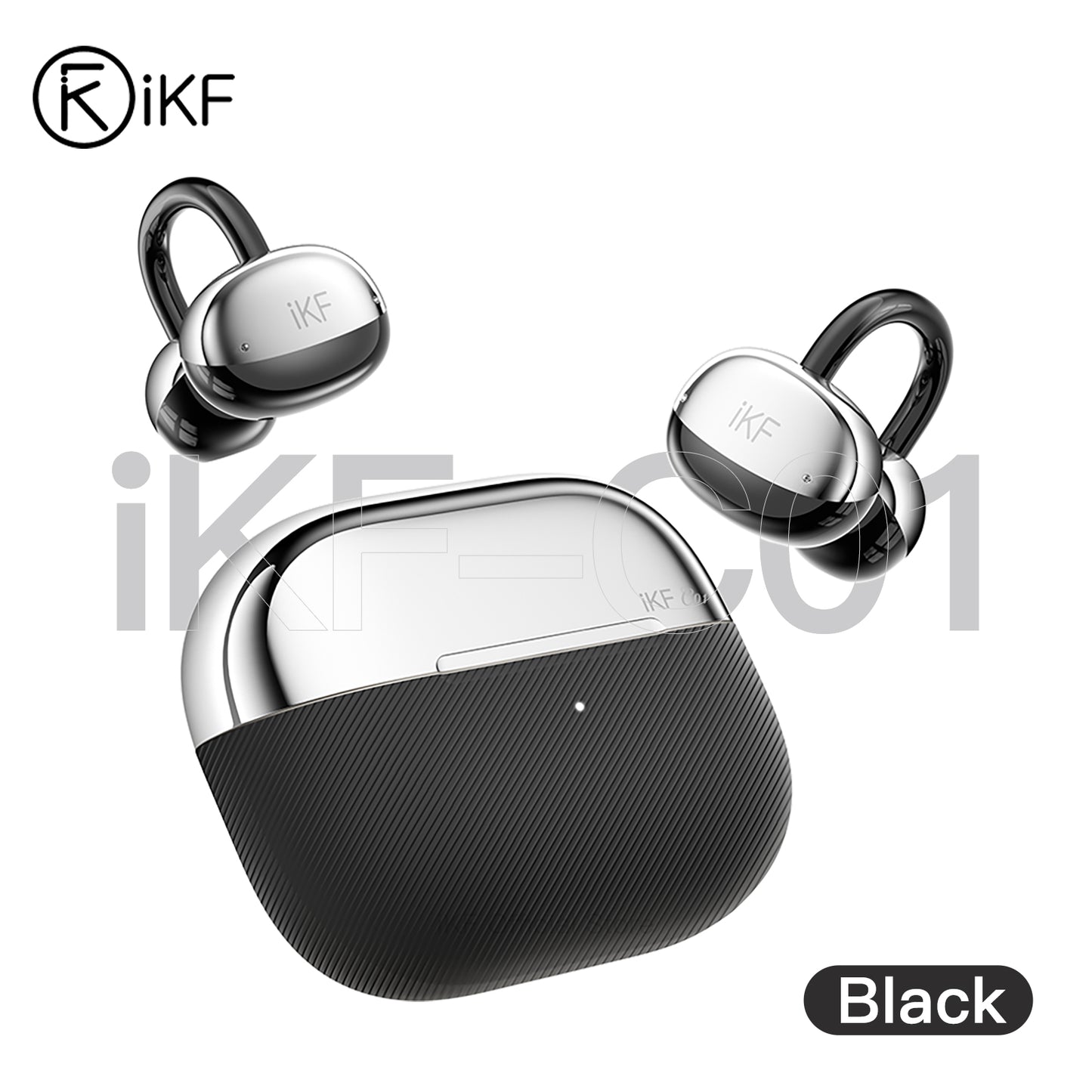 iKF C01 ワイヤレスイヤホン オープンイヤー Bluetoothイヤホン ステレオサウンド イヤーカフ型