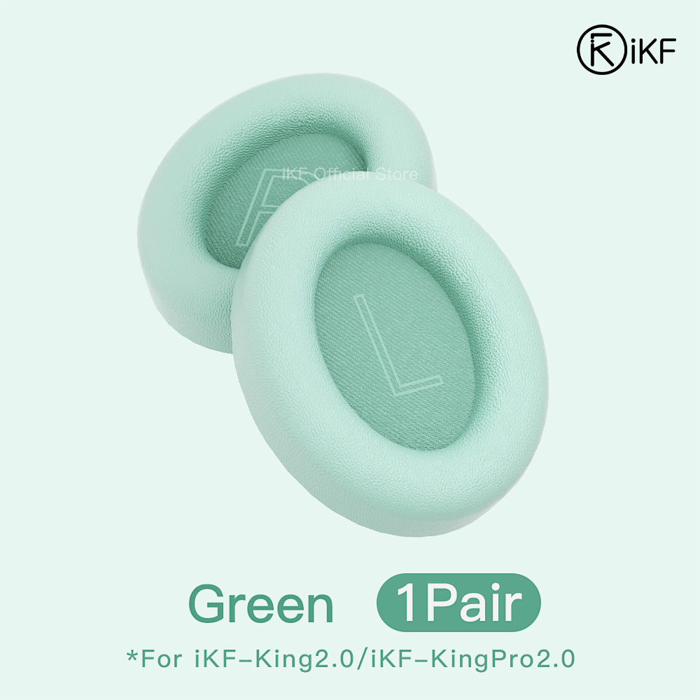 Earmuffs For iKF King/iKF King Pro Headphones Original Easy Replacement Soft Leather Off white Pink Black also for T2 Headphones