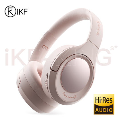 iKF King Wireless Bluetooth Headphones Active Noise Cancelling Power Bass with Microphone Wired Headset for iOS/Android
