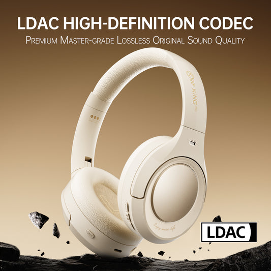 iKF King Pro 3.0 Active Noise Cancelling Bluetooth Wireless Headphones Hi-Res Audio Normal Battery Life Mode 170H 38ms Low Latency Mode