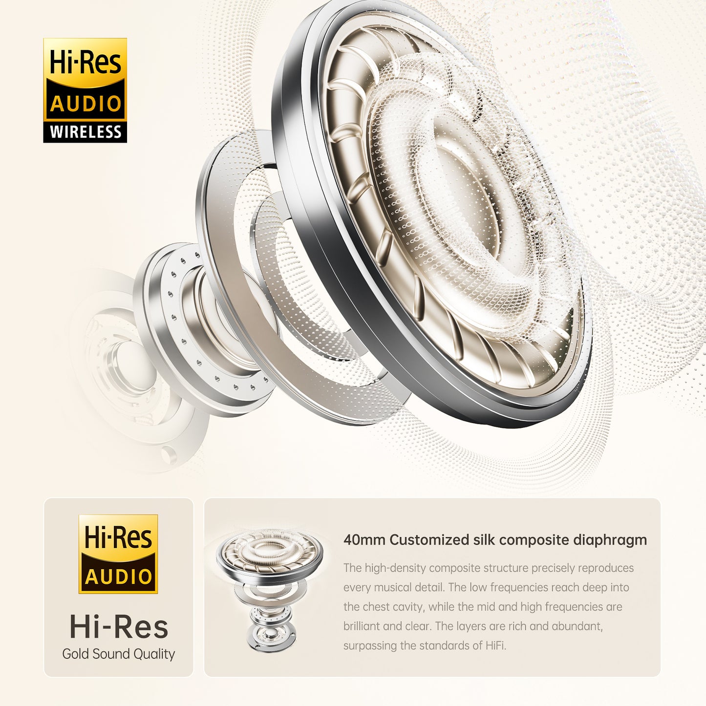 iKF King Pro 3.0 Active Noise Cancelling Bluetooth Wireless Headphones Hi-Res Audio Normal Battery Life Mode 170H 38ms Low Latency Mode