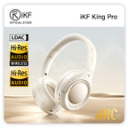 iKF King Pro Active Noise Cancelling Wireless Bluetooth Headphones Power Bass Wired Headset