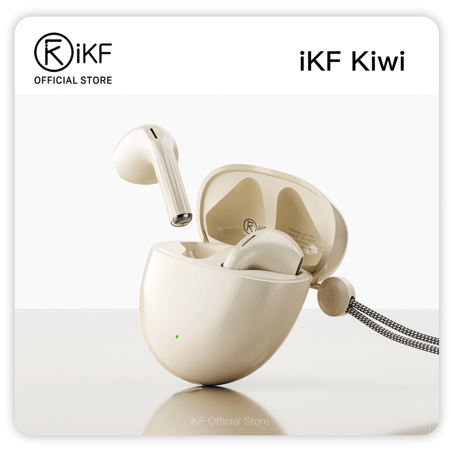 iKF Kiwi Mini ワイヤレスBluetoothイヤホン スポーツ 25時間再生 ENCクリア通話 セミインイヤーイヤホン