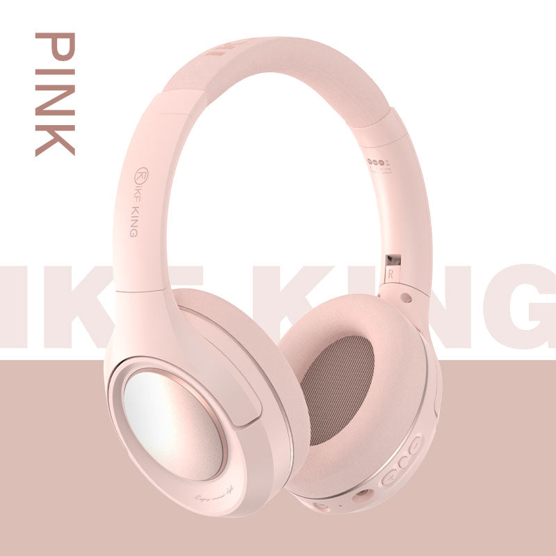 iKF King Wireless Bluetooth Headphones Active Noise Cancelling Power Bass with Microphone Wired Headset for iOS/Android