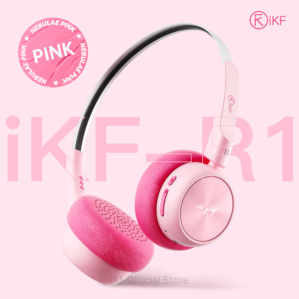 iKF R1 Wireless Bluetooth Headphones, Retro Classic Lightweight Headset, Builti-in Mic, 60H Playback, Dual Device Connectivity, Low Latency, App Customization,Throwback 80s 90s,OOTD