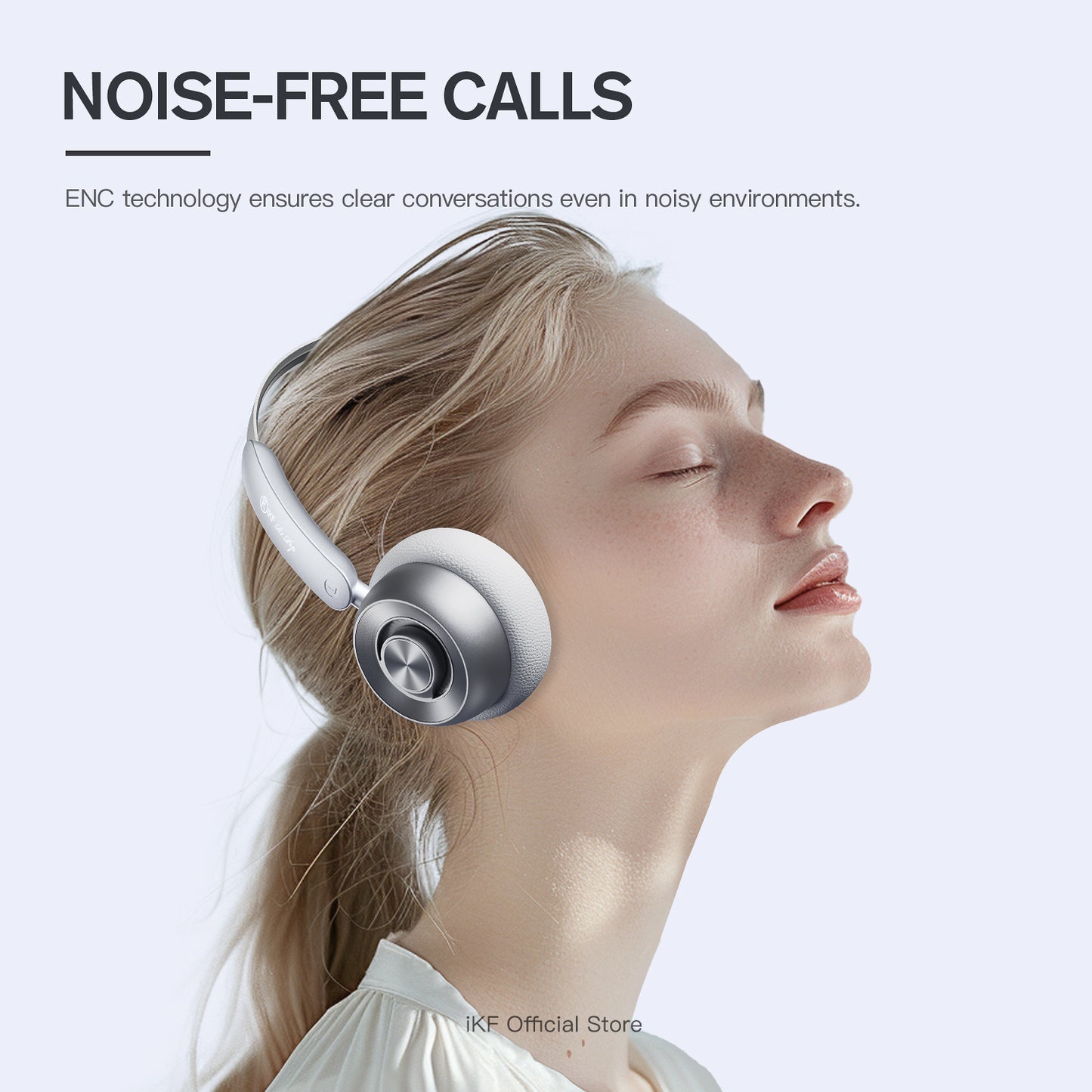 iKF R1 Pop Wireless Retro On Ear Headphones Bluetooth Multi-Point 75H Playtime APP Custom Sound Built-in Mic Stylish Design Lightweight