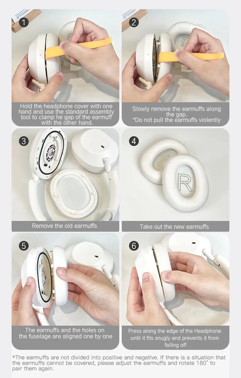 For iKF Solo/Solo Pro Original Earmuffs Headphones Earpads Easy Resplacement