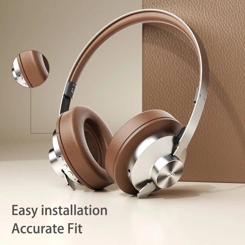 Earmuffs for iKF Metal Original Earpads Easy Replacement Soft Skin-friendly Leather