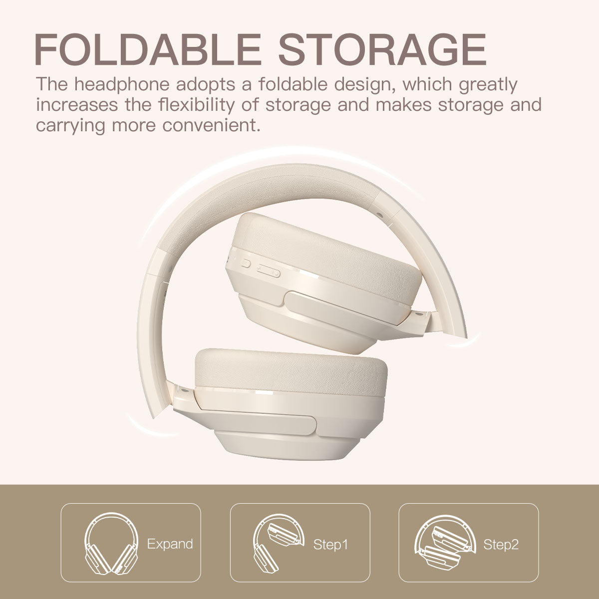 iKF T1 Wireless Bluetooth Headphones Over Ear 3.5mm Aux-in Wired Headset Deep Bass Stereo Sound, 50H Playback,Built-in Microphone Compatible iOS/ Android