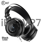 iKF VP7 High-Resolution Over-Ear Studio Monitor Headphones with 60mm Dynamic Driver for Professional Audio
