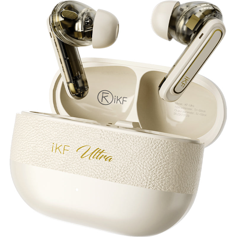 iKF Ultra Wireless Earbuds Active Noise Reducation HiFi Sound Dual-Decive Connection ENC Call Reducation Game Mode