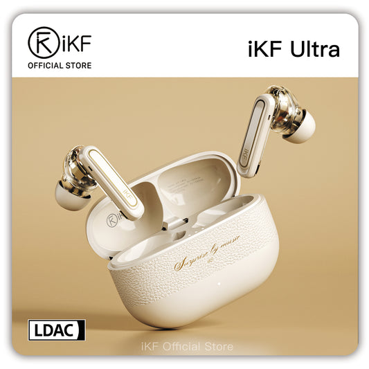 iKF Ultra Wireless Earbuds Active Noise Reducation Bluetooth Earphones Dual-Decive Connection ENC Call Reducation Game Mode