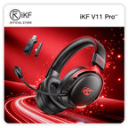 iKF V11 Pro 2.0 Wireless 2.4G Bluetooth Headphones Gaming Wired Headset Esports