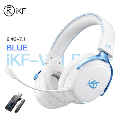 iKF V11 Pro 2.0 Wireless 2.4G Bluetooth Headphones Gaming Wired Headset Esports