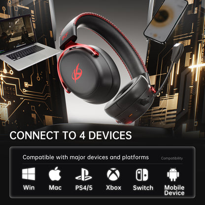 iKF V11 Pro 2.0 Wireless 2.4G Bluetooth Headphones Gaming Wired Headset Esports
