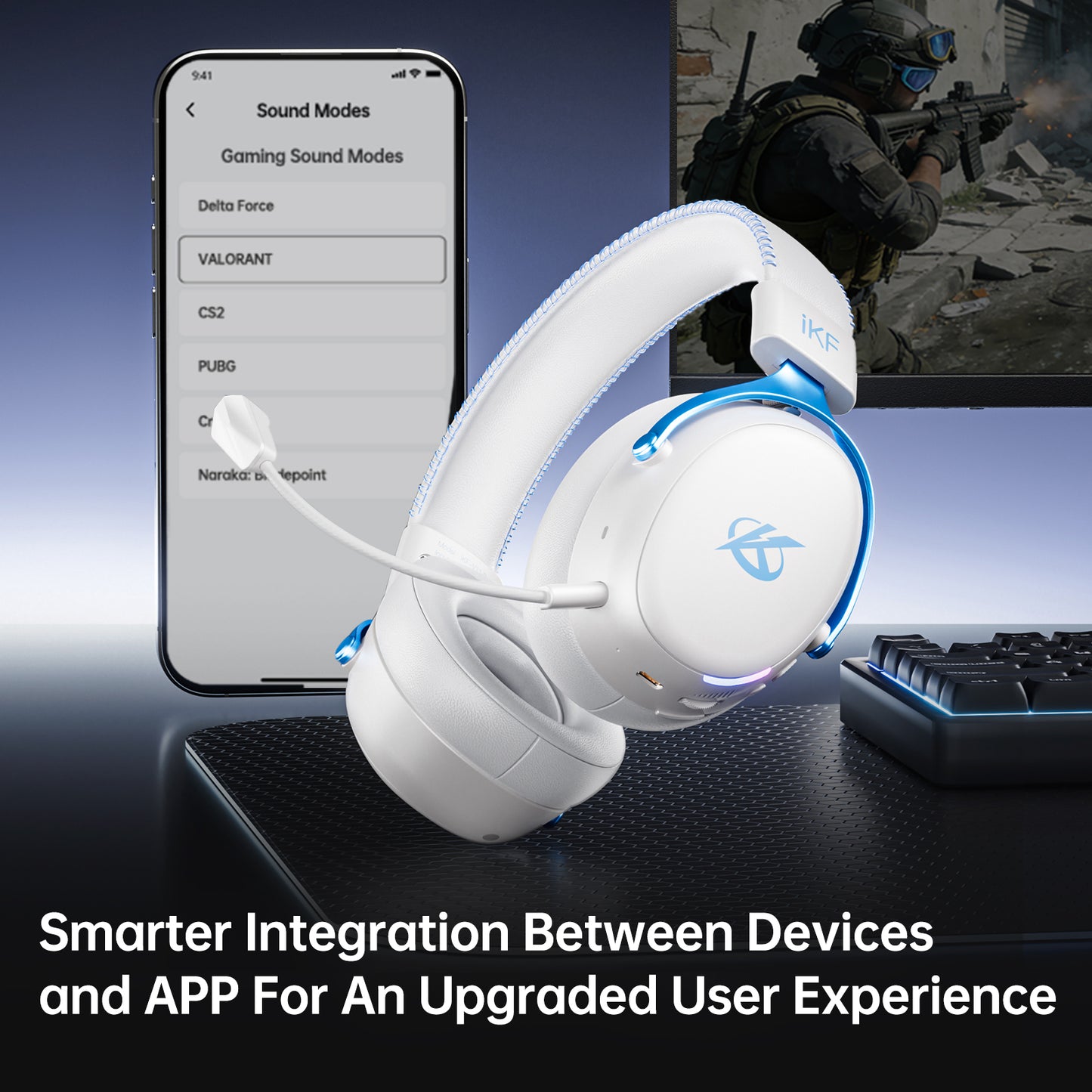 iKF V11 Pro 2.0 Wireless 2.4G Bluetooth Headphones Gaming Wired Headset Esports