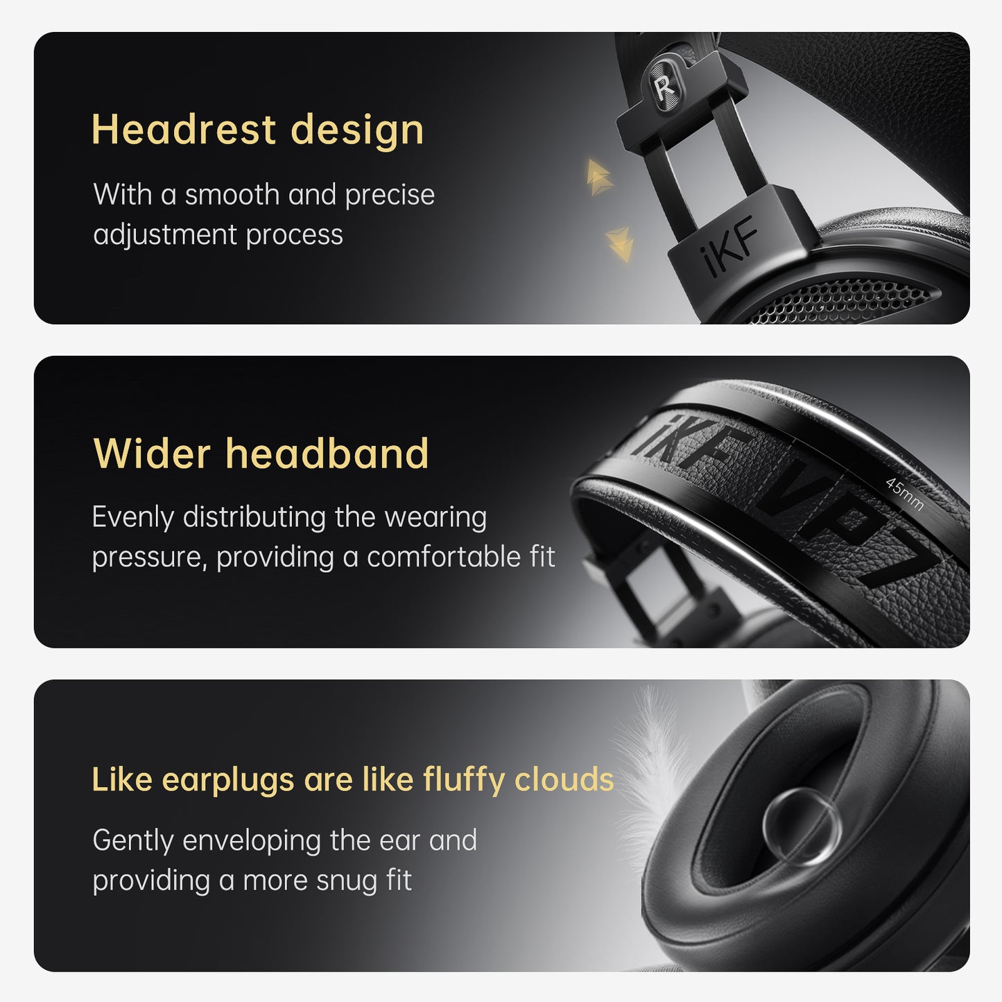 iKF-VP7 Professional-grade closed-back monitoring headphones with independently developed acoustic technology