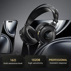 iKF VP7 High-Resolution Over-Ear Studio Monitor Headphones with 60mm Dynamic Driver for Professional Audio