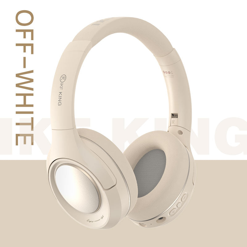 iKF King (S)- Active Noise Cancelling Bluetooth Wireless Headphone Power Bass Stereo Sound with Microphone Wired Headset Gaming Mode 80 hours Play Time for iphone/Xiaomi/Huawei/OPPO