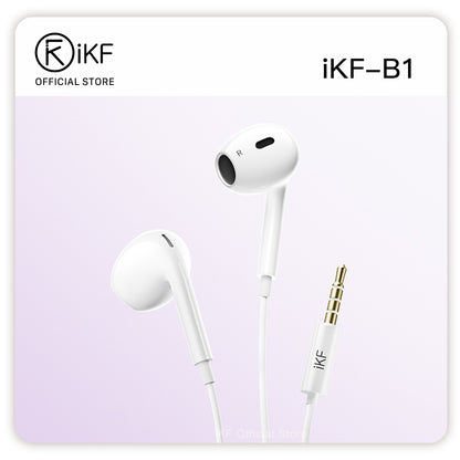 iKF-B1 Wired Earphones 3.5MM/Type-C Semi-in-Ear HiFi Sound Stereo  with For iOS /Android