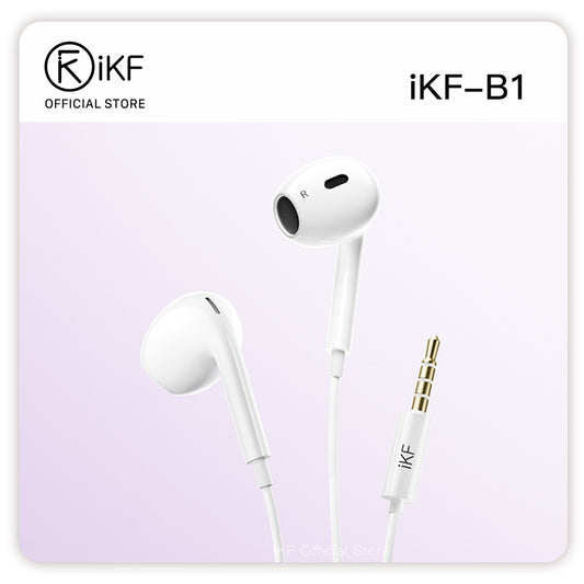 iKF-B1 Wired Earphones 3.5MM/Type-C Semi-in-Ear HiFi Sound Stereo  with For iOS /Android
