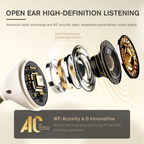 iKF Air Clip Wireless Earbuds Open-Ear Air Conduction Earphones Sports Ear Clips