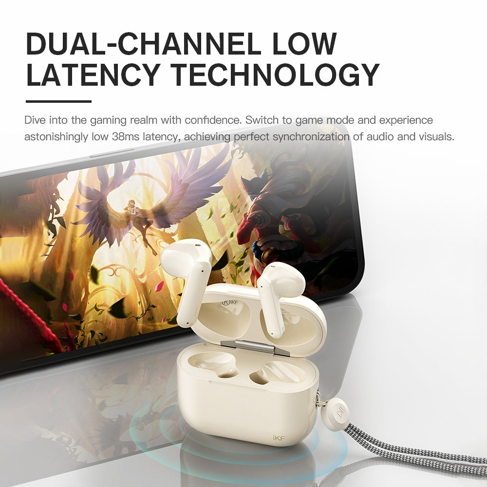 iKF Air01 Wireless Bluetooth Earbuds Noise Reduction Earphones In Ear Low Latency Game Mode Music High Quality