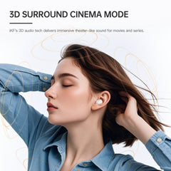 iKF Echo Wireless Bluetooth Earbuds ,Lightweight Earphones ,3D Panoramic Sound,30H Playtime,IPX4 For Sports
