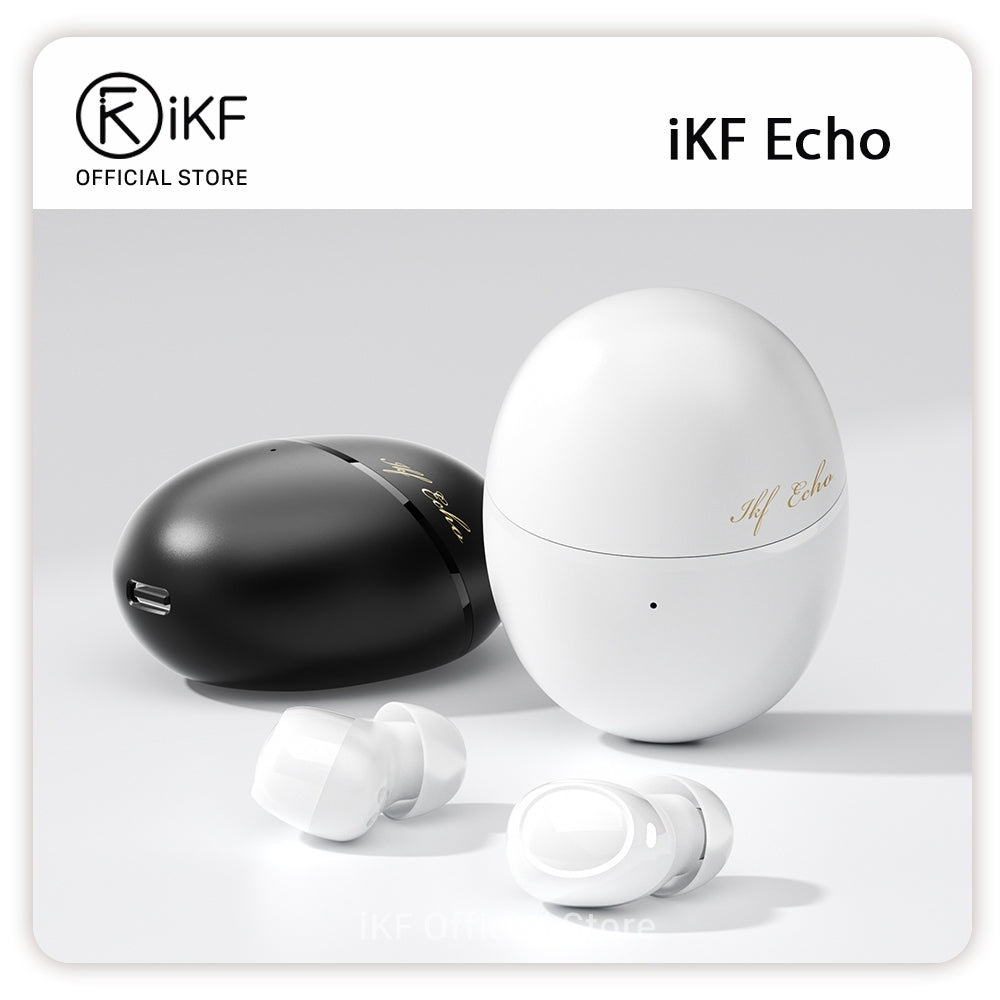 iKF Echo Wireless Bluetooth Earbuds ,Lightweight Earphones ,3D Panoramic Sound,30H Playtime,IPX4 For Sports
