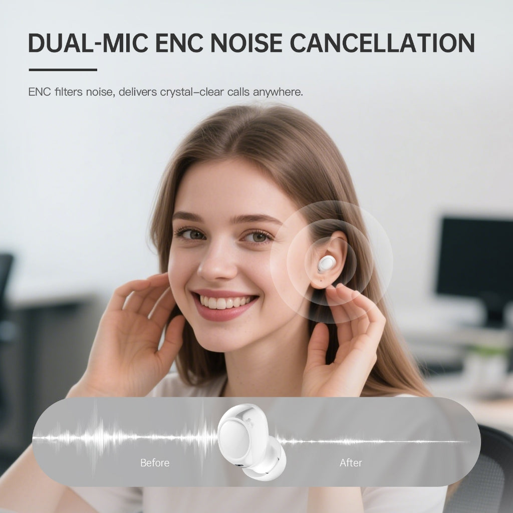 iKF Echo Wireless Bluetooth Earbuds ,Lightweight Earphones ,3D Panoramic Sound,30H Playtime,IPX4 For Sports