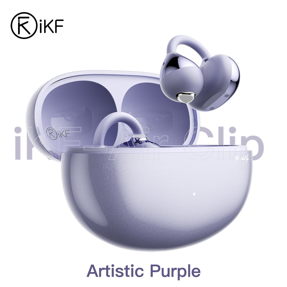 iKF Air Clip Wireless Bluetooth Earbuds Open Ear Earclip DS7.0 Leak Proof Stereo Sound For Sports/Workout iOS/Andriod