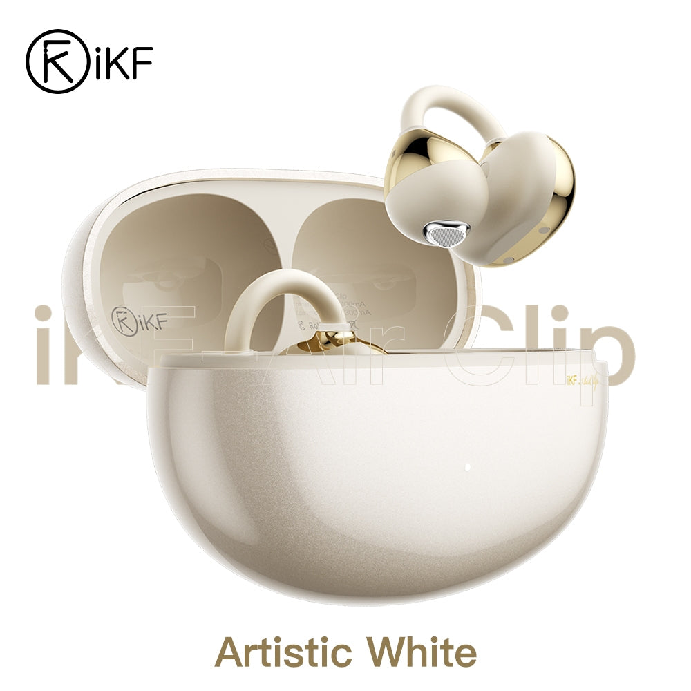 iKF Air Clip Wireless Bluetooth Earbuds Open Ear Earclip DS7.0 Leak Proof Stereo Sound For Sports/Workout iOS/Andriod