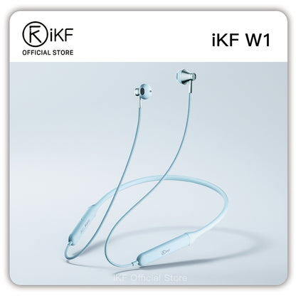 iKF W1 Wireless Earbuds Sports Neckband Bluetooth Headphones with Secure Fit, Waterproof, Low Latency Audio, ENC Mic for Clear Calls, Ideal for Running & Gym