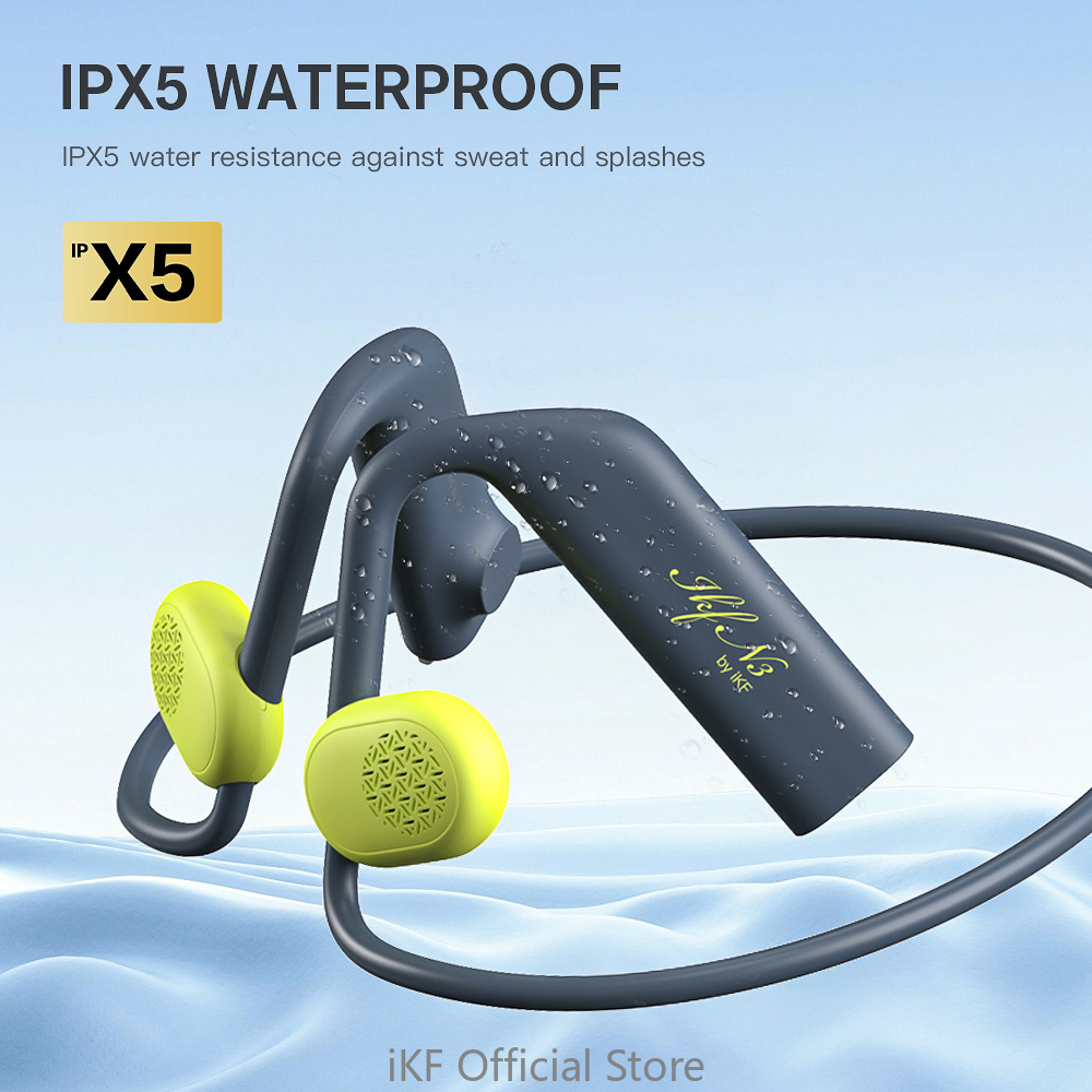 iKF N3 Open Air Conduction Bluetooth Headset Directional Sound DS3.0 Bluetooth V5.3 ,ENC Clear call,30 Battery Life Ear Hanging Suitable Forfitness/Hiking/Cycling Outdoor Sports Headphone