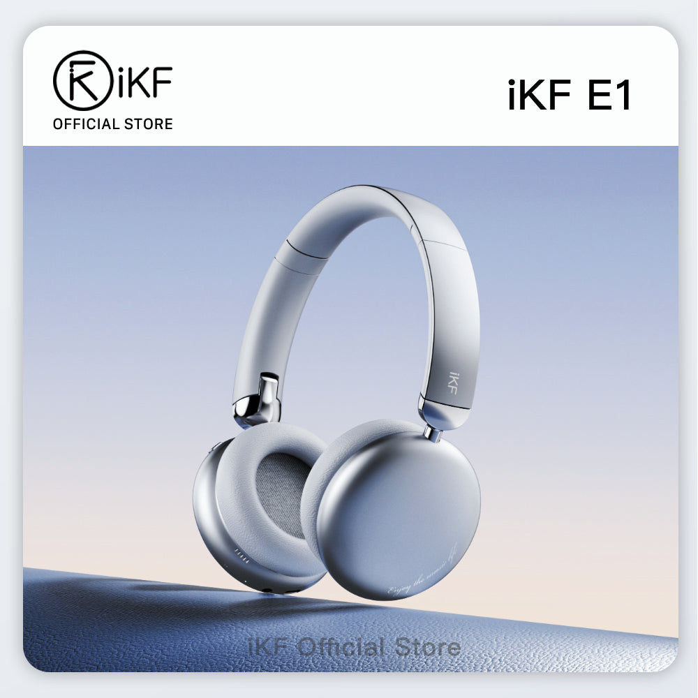 iKF E1 Over Ear Headphones Bluetooth Wireless Noise Cancelling Long Standby Stereo Sound Earphone Sports Gaming Headsets Support