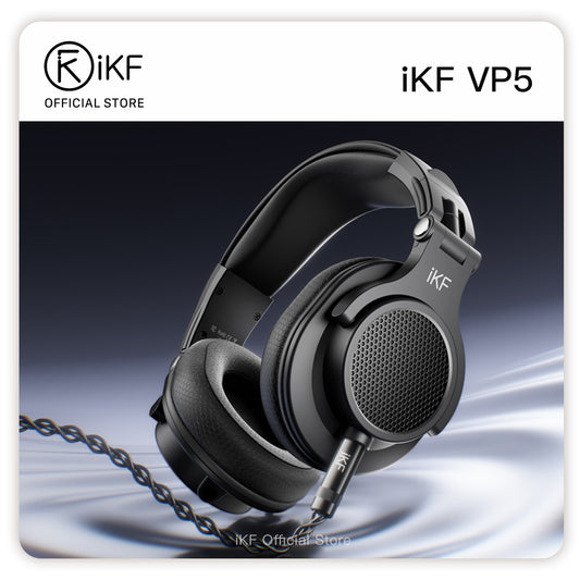 iKF VP5 HiFi Monitor Headphone Game Esports Wired Headset 3.5MM With Microphone Cable