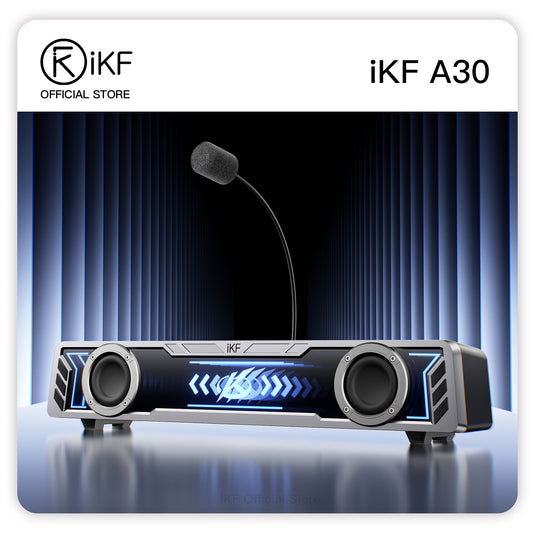 iKF A30 RGB Gaming Speakers with Bluetooth 6.0 & USB Sound Card Mode